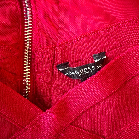 NWOT | Guess Bodycon Red Dress - Picture 7 of 8